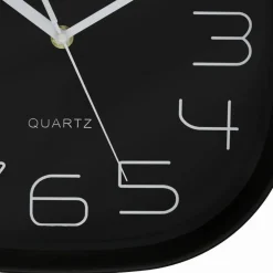 Wanduhr, HxT: 28,5 x 5,2 cm, schwarz, ohne ink. Batterie