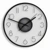 Wanduhr, HxT: 30 x 4 cm, transparent/schwarz, ohne ink. Batterie