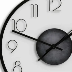 Wanduhr, HxT: 30 x 4 cm, transparent/schwarz, ohne ink. Batterie