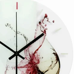 Wanduhr, HxT: 30 x 4 cm, transparent/weiß, ohne ink. Batterie