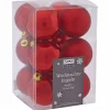 Weihnachtskugel, Ø: 6 cm, dunkelrot, 12 Stück