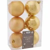 Weihnachtskugel, Ø: 8 cm, goldfarben, 6 Stück
