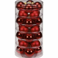 Weihnachtskugel, Ø: 4,5 cm, rot, 28 Stück