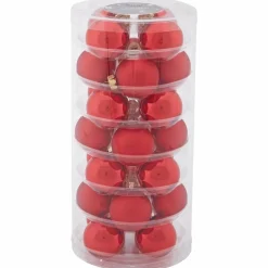 Weihnachtskugel, Ø: 4,5 cm, rot, 28 Stück