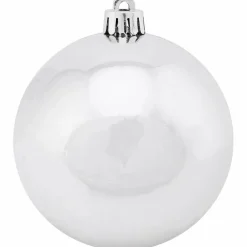 Weihnachtskugel, Ø: 8 cm, silberfarben, 6 Stück
