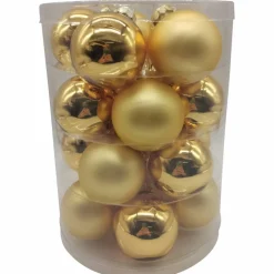 Weihnachtskugel »True Gold«, Ø: 4,5 cm, Uni, goldfarben, 28 Stück