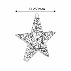 Weihnachtsstern »Metallstern«, BxH: 25 x 25 cm, natur