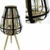 Windlicht, Bambus/Metall/Glas