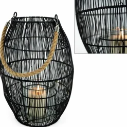 Windlicht, Metall/Glas