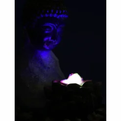 Zimmerbrunnen, kleiner Buddha, BxHxL: 20 x 26 x 17 cm, grau